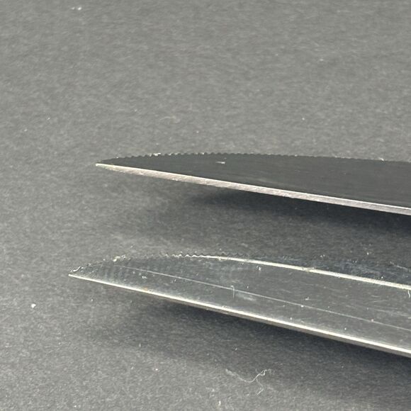 Vintage Crown Crest Sheffield England Stainless 2 Steak Knives‎ Faux Stag Antler - Picture 11 of 11